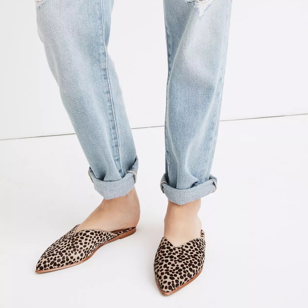 Emilia Mule in spotted calf hair